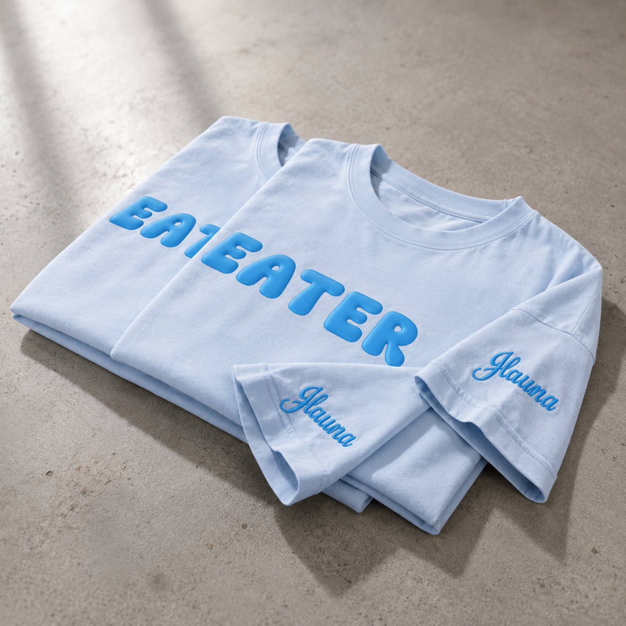 EATER CROP TEE SKY BLUE