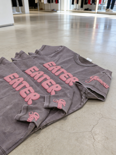 Eater Washed Purple Crop Top
