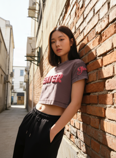 Eater Washed Purple Crop Top